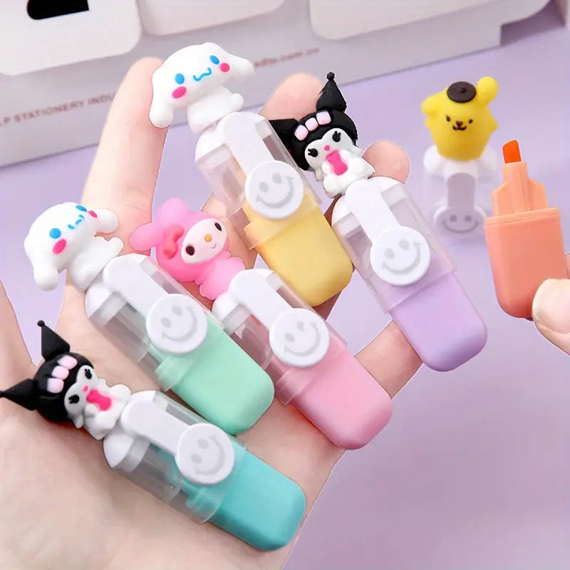 "Charming Glow" Sanrio 6-Piece Highlighter Set