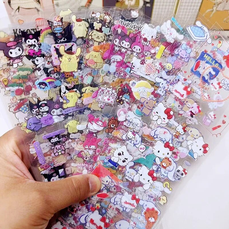 100 Pcs Cute Sanrio Long Strip Stickers