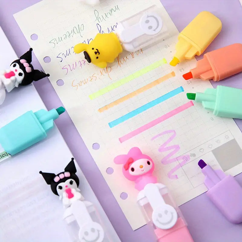 "Charming Glow" Sanrio 6-Piece Highlighter Set