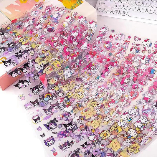 100 Pcs Cute Sanrio Long Strip Stickers