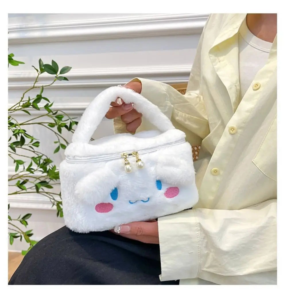 Kawaii Sanrio Plush Cosmetic Hand Bag