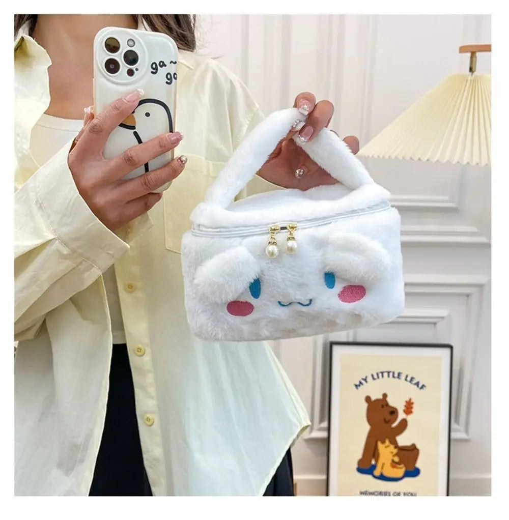 Kawaii Sanrio Plush Cosmetic Hand Bag